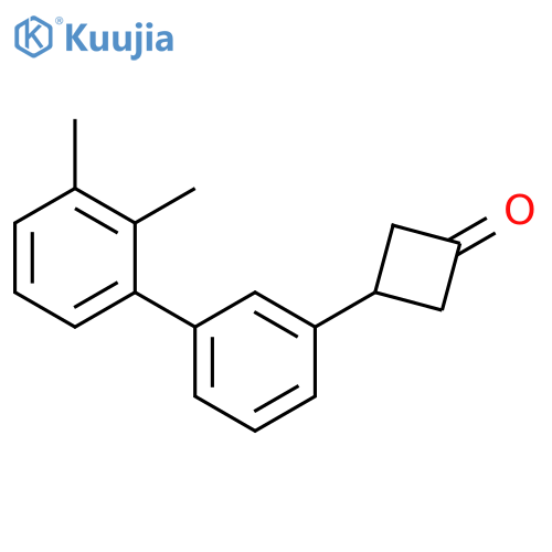 3-3-(2,3-dimethylphenyl)phenylcyclobutan-1-one structure