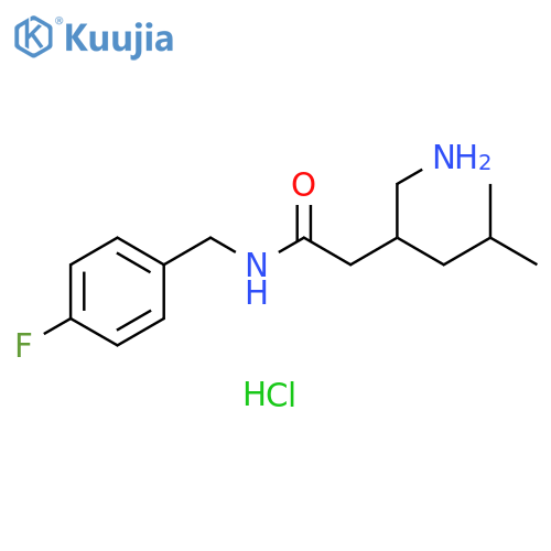 3-(aminomethyl)-N-(4-fluorophenyl)methyl-5-methylhexanamide hydrochloride structure