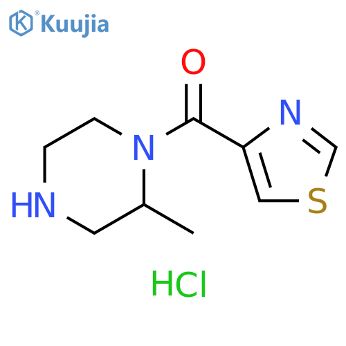 2-methyl-1-(1,3-thiazole-4-carbonyl)piperazine hydrochloride structure