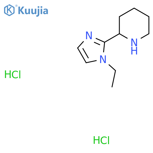 2-(1-Ethyl-1H-imidazol-2-yl)piperidine dihydrochloride structure