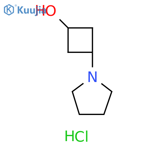 3-(pyrrolidin-1-yl)cyclobutan-1-ol hydrochloride structure