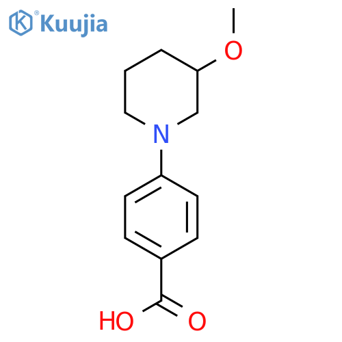 4-(3-Methoxypiperidin-1-yl)benzoic acid structure