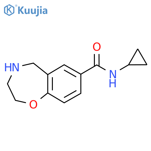 N-Cyclopropyl-2,3,4,5-tetrahydrobenzo[f][1,4]oxazepine-7-carboxamide structure
