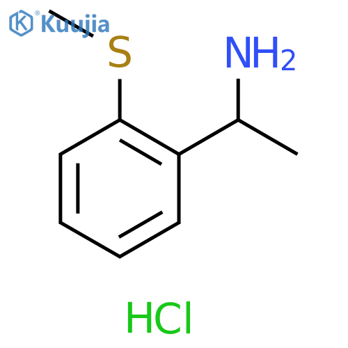1-2-(methylsulfanyl)phenylethan-1-amine hydrochloride structure