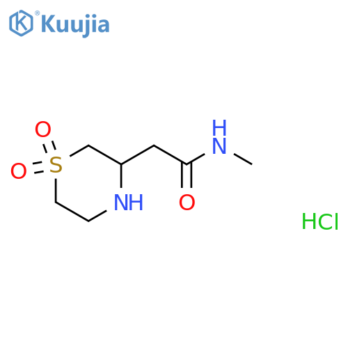2-(1,1-dioxo-1lambda6-thiomorpholin-3-yl)-N-methylacetamide hydrochloride structure