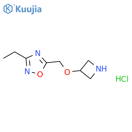 5-(azetidin-3-yloxy)methyl-3-ethyl-1,2,4-oxadiazole hydrochloride structure