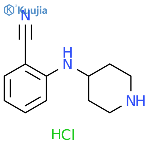 2-(piperidin-4-yl)aminobenzonitrile dihydrochloride structure