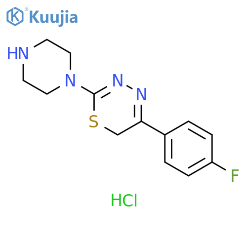 5-(4-fluorophenyl)-2-(piperazin-1-yl)-6H-1,3,4-thiadiazine hydrochloride structure