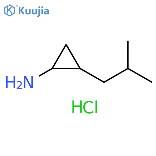 2-(2-methylpropyl)cyclopropan-1-amine hydrochloride structure