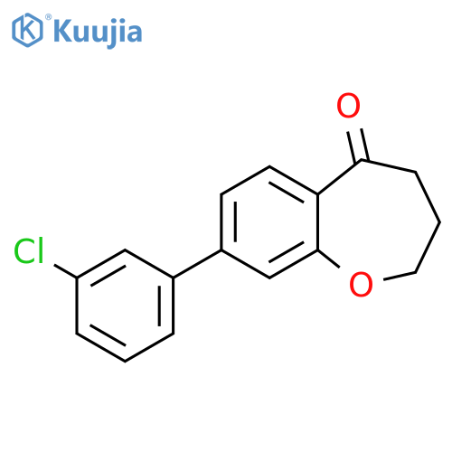 8-(3-chlorophenyl)-2,3,4,5-tetrahydro-1-benzoxepin-5-one structure