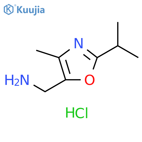 4-methyl-2-(propan-2-yl)-1,3-oxazol-5-ylmethanamine hydrochloride structure