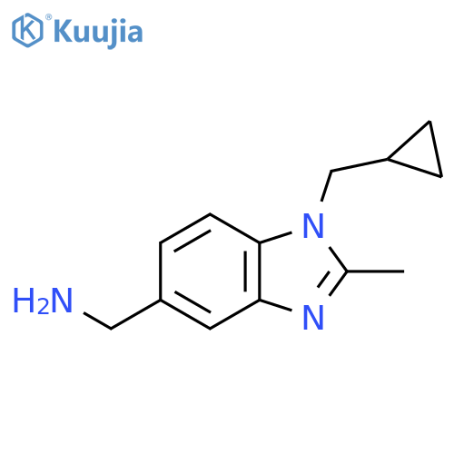 (1-(cyclopropylmethyl)-2-methyl-1H-benzo[d]imidazol-5-yl)methanamine structure