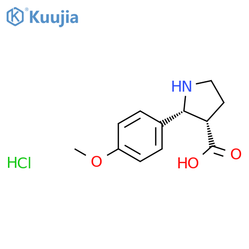 rac-(2R,3S)-2-(4-methoxyphenyl)pyrrolidine-3-carboxylic acid hydrochloride, cis structure