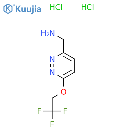 1-[6-(2,2,2-trifluoroethoxy)pyridazin-3-yl]methanamine dihydrochloride structure