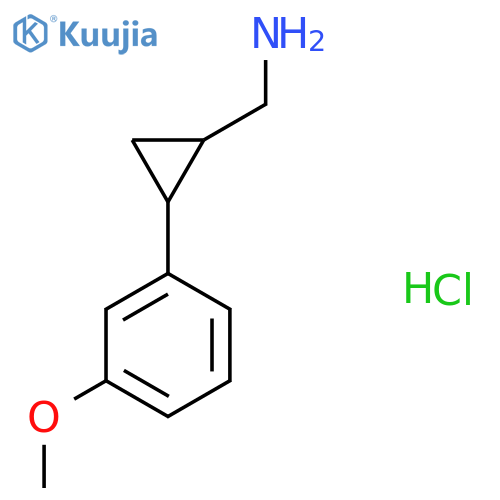 2-(3-methoxyphenyl)cyclopropylmethanamine hydrochloride structure