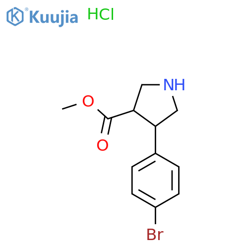 Methyl 4-(4-bromophenyl)pyrrolidine-3-carboxylate hydrochloride structure