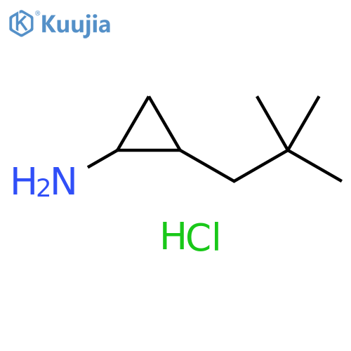 2-(2,2-dimethylpropyl)cyclopropan-1-amine hydrochloride structure