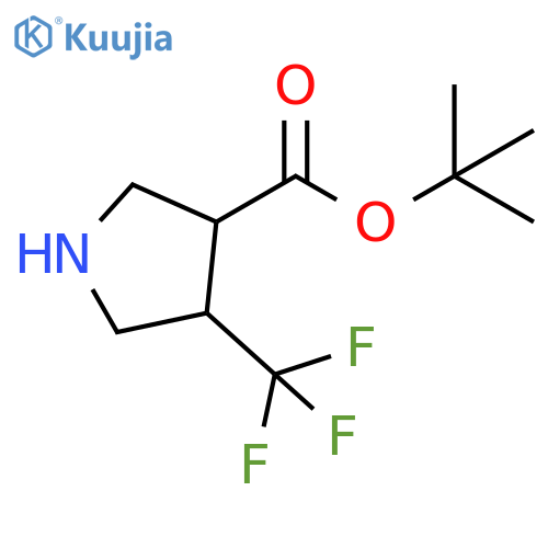 tert-butyl 4-(trifluoromethyl)pyrrolidine-3-carboxylate structure
