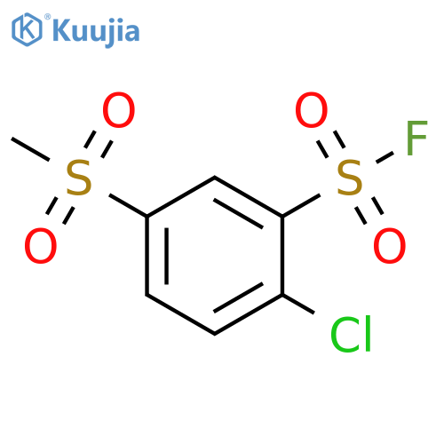 2-Chloro-5-methanesulfonylbenzene-1-sulfonyl fluoride structure