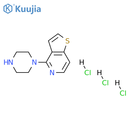 1-{thieno3,2-cpyridin-4-yl}piperazine trihydrochloride structure
