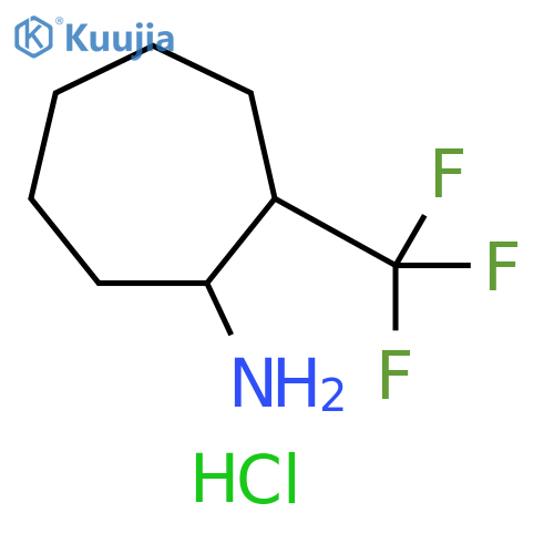 2-(trifluoromethyl)cycloheptan-1-amine hydrochloride structure