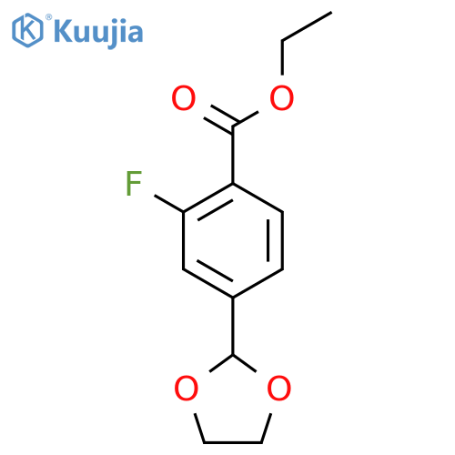 Ethyl 4-(1,3-dioxolan-2-yl)-2-fluorobenzoate structure