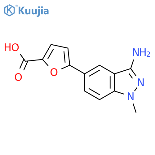 5-(3-Amino-1-methyl-1H-indazol-5-yl)furan-2-carboxylic acid structure