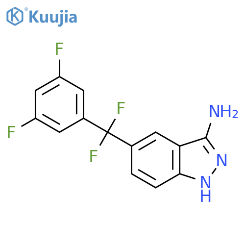5-((3,5-Difluorophenyl)difluoromethyl)-1H-indazol-3-amine structure