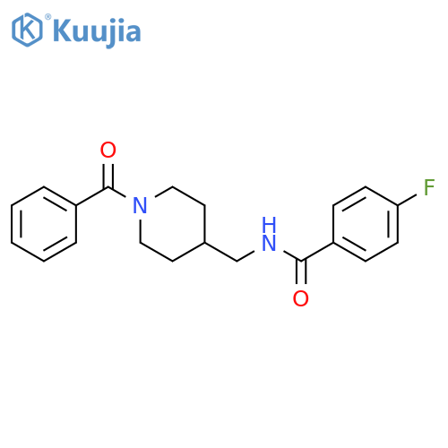 Benzamide, N-[(1-benzoyl-4-piperidinyl)methyl]-4-fluoro- structure