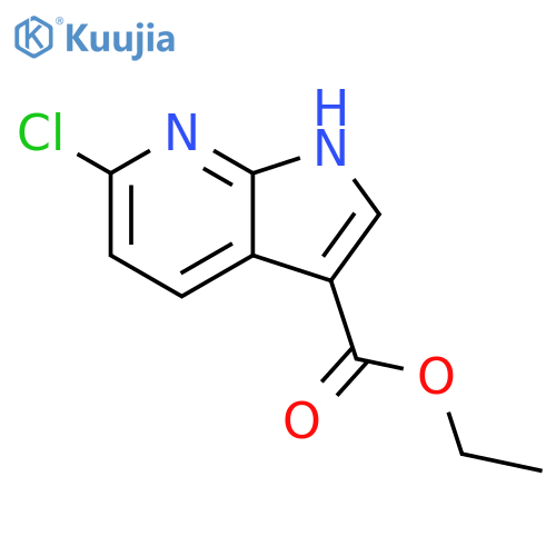 ETHYL 6-CHLORO-1H-PYRROLO[2,3-B]PYRIDINE-3-CARBOXYLATE structure