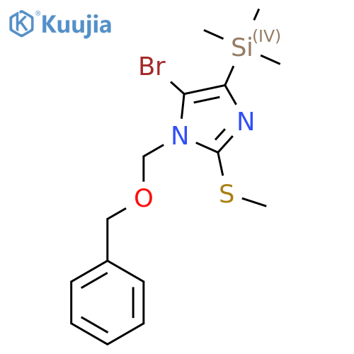 1-((Benzyloxy)methyl)-5-bromo-2-(methylthio)-4-(trimethylsilyl)-1H-imidazole structure