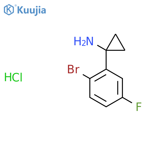 1-(2-bromo-5-fluorophenyl)cyclopropan-1-amine hydrochloride structure