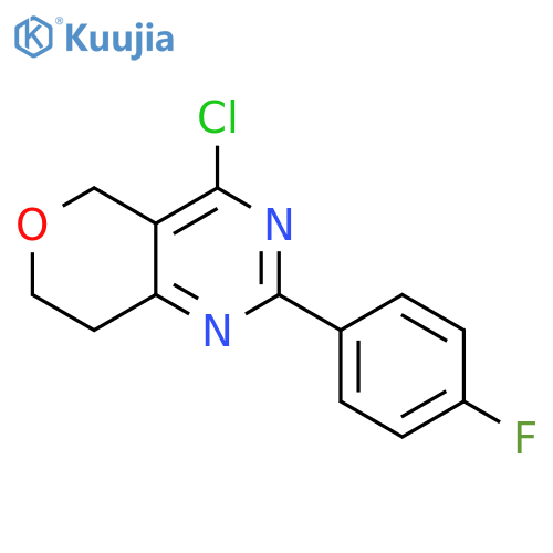 5H-Pyrano[4,3-d]pyrimidine, 4-chloro-2-(4-fluorophenyl)-7,8-dihydro- structure