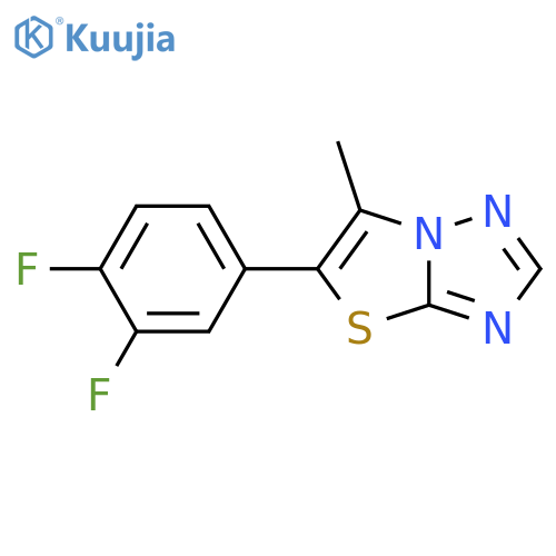 Thiazolo[3,2-b][1,2,4]triazole, 5-(3,4-difluorophenyl)-6-methyl- structure