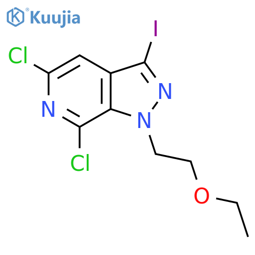 5,7-Dichloro-1-(2-ethoxyethyl)-3-iodo-1H-pyrazolo[3,4-c]pyridine structure
