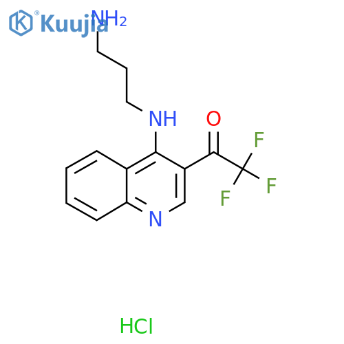 1-(4-((3-Aminopropyl)amino)quinolin-3-yl)-2,2,2-trifluoroethanone hydrochloride structure