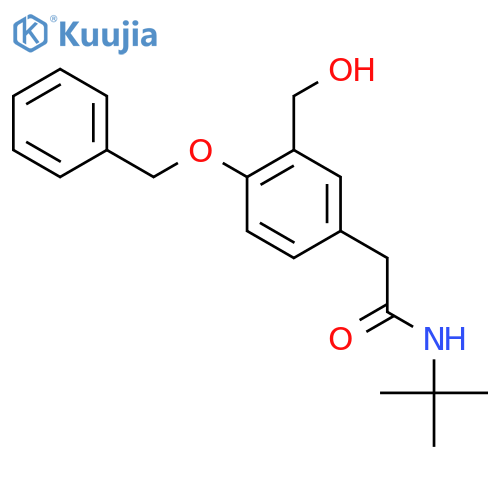 2-(4-(Benzyloxy)-3-(hydroxymethyl)phenyl)-N-(tert-butyl)acetamide structure