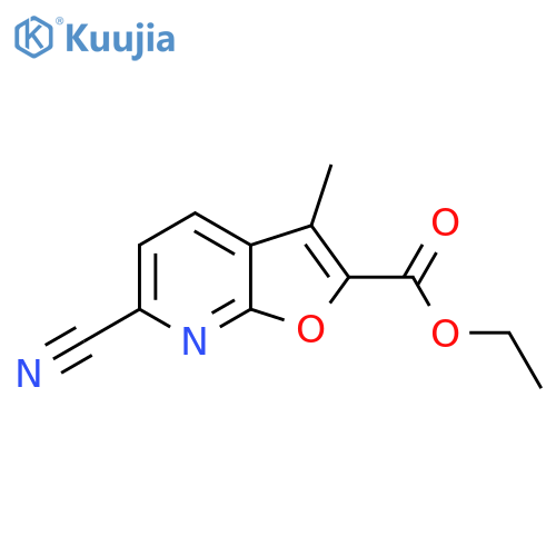 Ethyl 6-cyano-3-methylfuro[2,3-b]pyridine-2-carboxylate structure