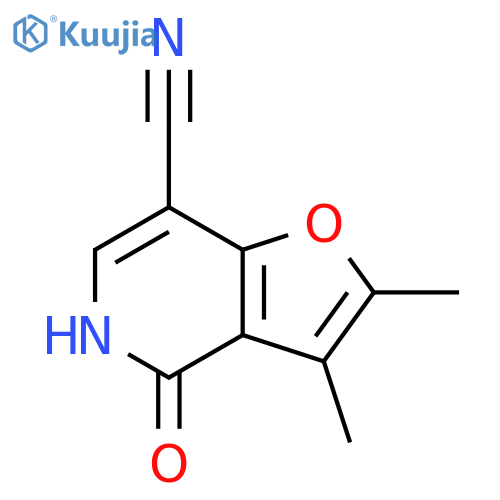 Furo[3,2-c]pyridine-7-carbonitrile, 4,5-dihydro-2,3-dimethyl-4-oxo- structure