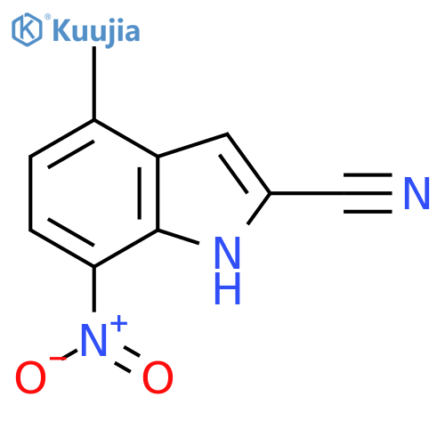 4-Methyl-7-nitro-1H-indole-2-carbonitrile structure