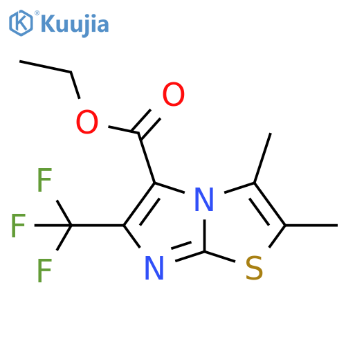 Ethyl 2,3-dimethyl-6-(trifluoromethyl)imidazo[2,1-b]thiazole-5-carboxylate structure