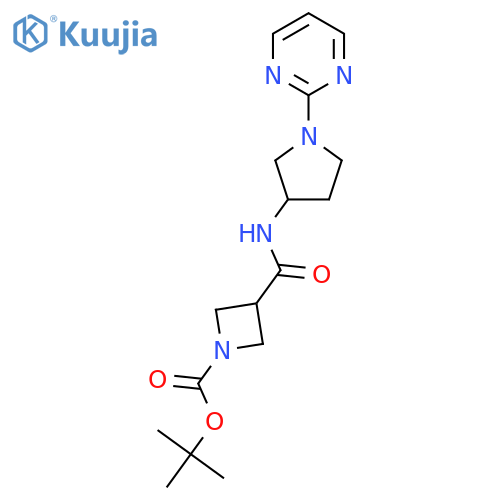 Tert-Butyl 3-((1-(pyrimidin-2-yl)pyrrolidin-3-yl)carbamoyl)azetidine-1-carboxylate structure