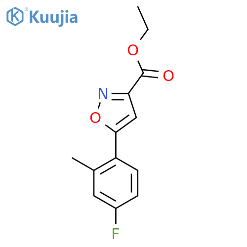 ethyl 5-(4-fluoro-2-methylphenyl)isoxazole-3-carboxylate structure