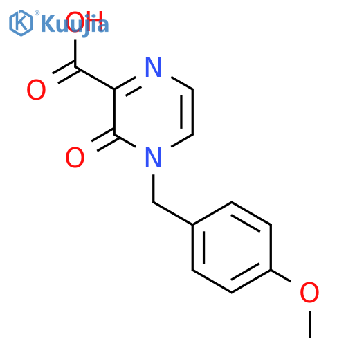 4-(4-Methoxybenzyl)-3-oxo-3,4-dihydropyrazine-2-carboxylic acid structure