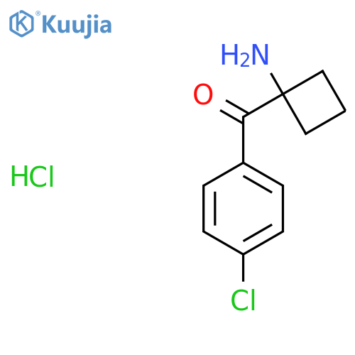 1-(4-chlorobenzoyl)cyclobutan-1-amine hydrochloride structure