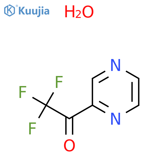 2,2,2-Trifluoro-1-(pyrazin-2-yl)ethanone hydrate structure