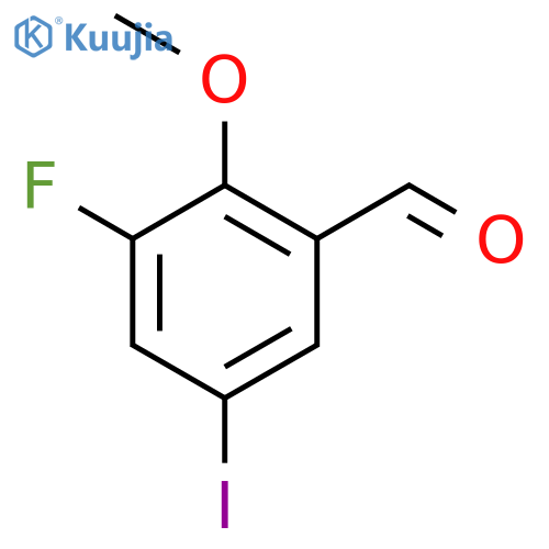3-Fluoro-5-iodo-2-methoxybenzaldehyde structure