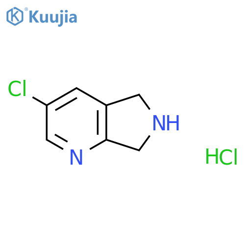 5H-​Pyrrolo[3,​4-​b]​pyridine, 3-​chloro-​6,​7-​dihydro-​, hydrochloride (1:1) structure