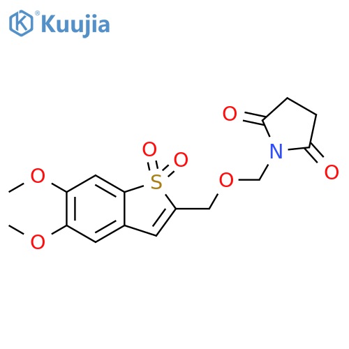 1-(((5,6-Dimethoxy-1,1-dioxidobenzo[b]thiophen-2-yl)methoxy)methyl)pyrrolidine-2,5-dione structure