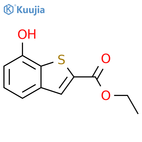 Benzo[b]thiophene-2-carboxylic acid, 7-hydroxy-, ethyl ester structure